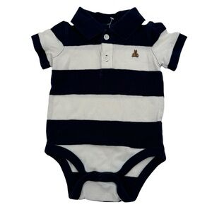 6/12 Like New Baby Gap one piece Bodysuit Navy Stripe